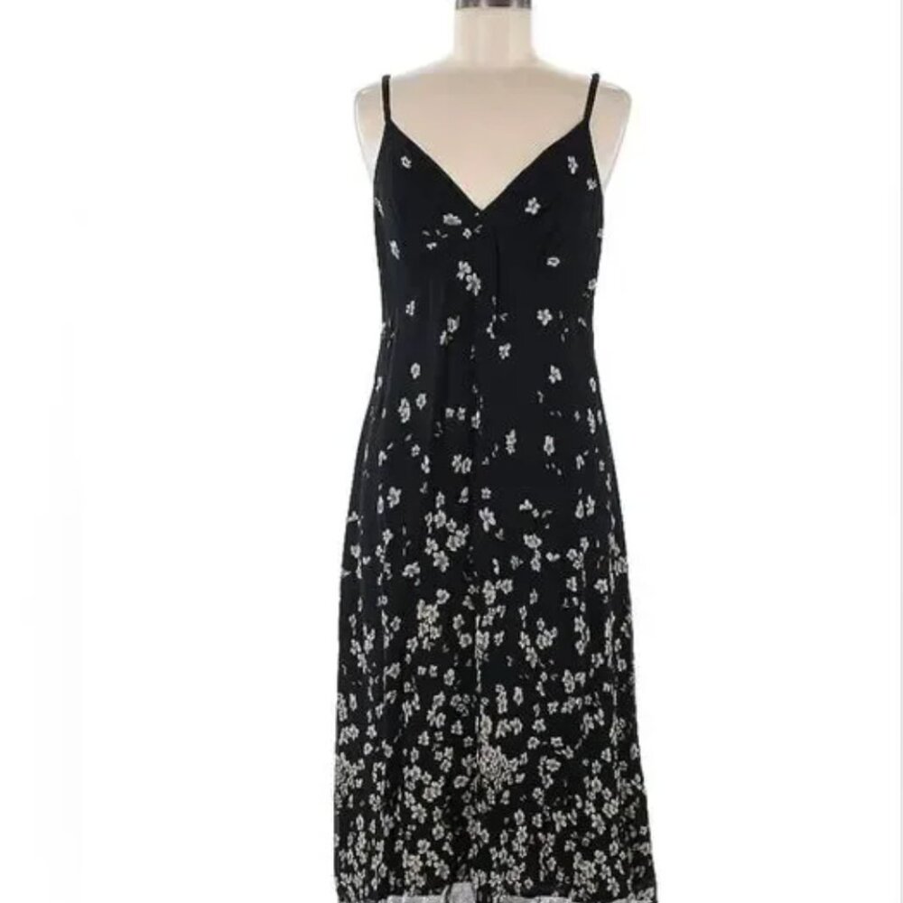 Reformation Floral Black Dress Size 0
